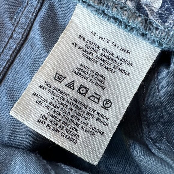 Anthropologie Pilcro Stet Leopard Print Blue Skinny Ankle Pants Womens 27 - Picture 10 of 11